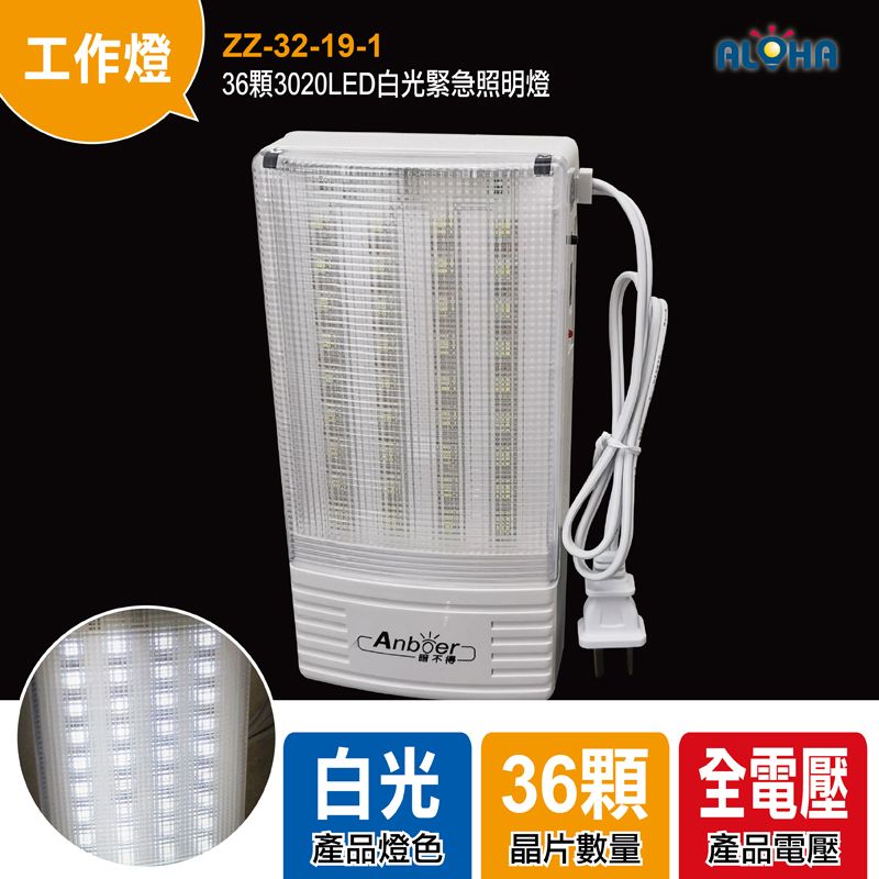 36顆3020LED白光緊急照明燈(EM-130-36)